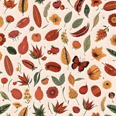 Colored Autumn leaves background