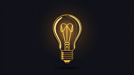 A brilliant idea illuminated by a glowing light bulb, symbolizing creativity and innovation