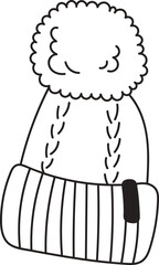 Winter Hat Outline
