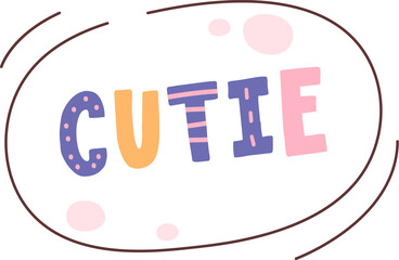 Cutie Lettering Sticker