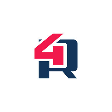 The monogram is the number 5 and letter R. Elegant and outline.