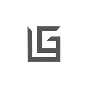 The monogram is the letter L and G. Elegant and outline.