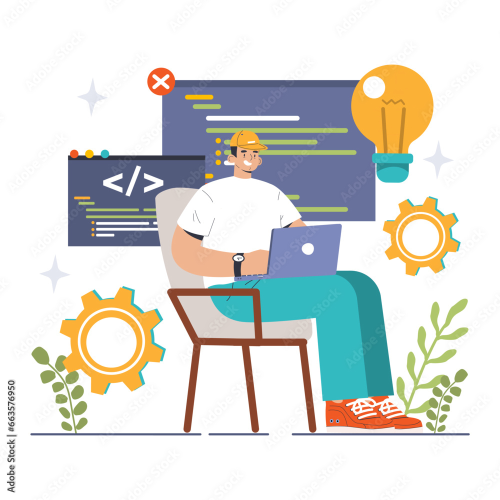 Poster software development. coding, back-end and front-end engineering