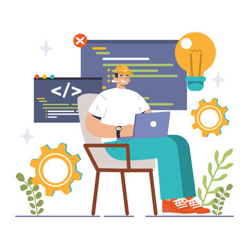 Software development. Coding, back-end and front-end engineering