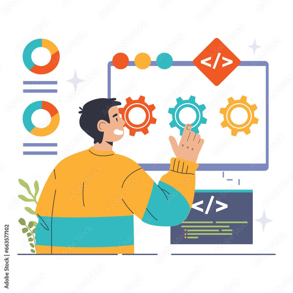 Poster software development. coding, back-end and front-end engineering