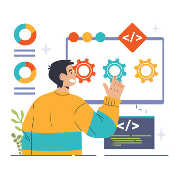 Software development. Coding, back-end and front-end engineering
