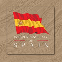 Premium Vector | Celebration spain independence day design with wavy flag vector. spain unity day design vector