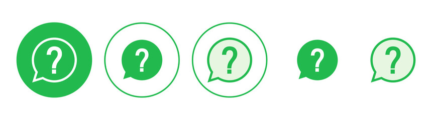 Question icon set. question mark icon vector.