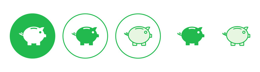 Piggy bank icon vector. piggy money icon