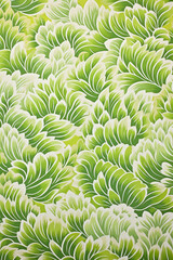 large leaves block print pattern