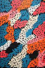 large leaf block print pattern