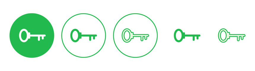 Key icon set. Key vector icon. Key symbol
