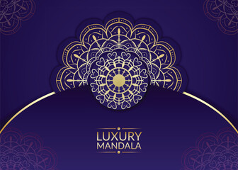Luxury mandala design  golden mandala with gradient  color 