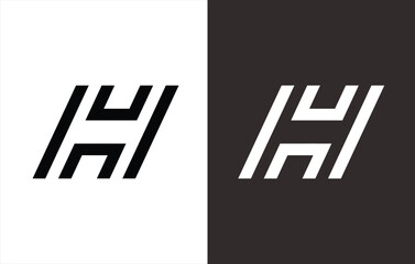 monogram logo design that forms the letter 