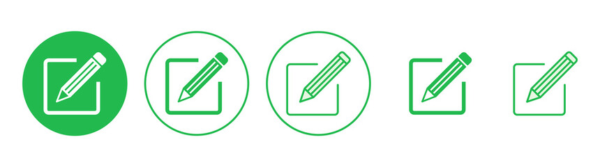 Edit icon set. edit document icon. edit text icon. pencil. sign up