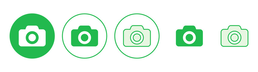 Camera icon set. photo camera icon. camera photography icon.