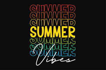 Retro Summer Vibes T-Shirt Design