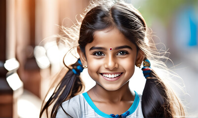 Smiling little Indian girl