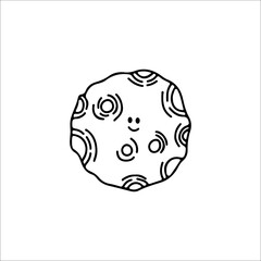 vector illustration cute meteor concept