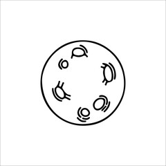 vector illustration meteor outline concept