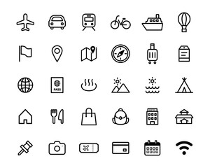 Travel icons