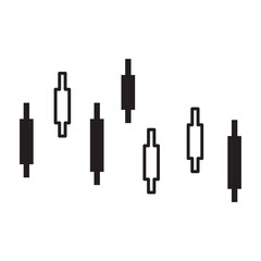 Candlestick chart icon. vector flat trendy style illustration on white background..eps