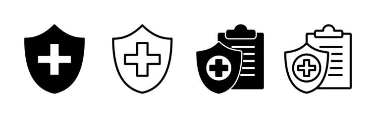 Health insurance icon vector. medical insurance icon