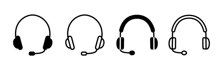 Headphone icon vector. headphones earphones icon. headset