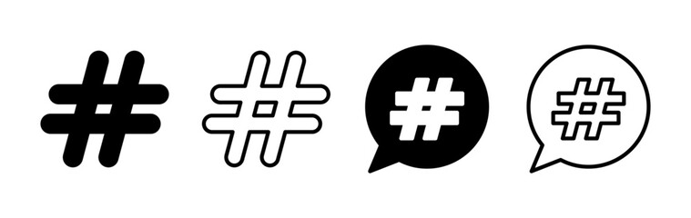 Hashtag icon vector. hashtag simbols