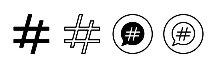 Hashtag icon vector. hashtag simbols