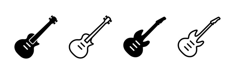Guitar icon vector. musical instrument sign