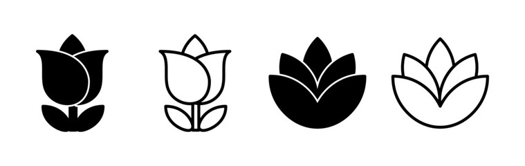 Naklejka premium Flower icon vector. floral icon. flower logo