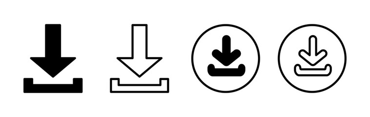 Download icon vector. Downloading vector icon