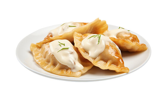 pierogi on a solid white background. File png