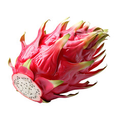Dragon Fruit Pitaya Transparent Background healthy fresh isolated fruit dragonfruit PNG