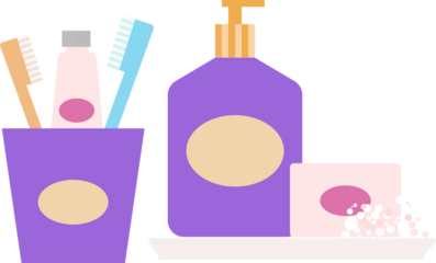 Set of hygiene items