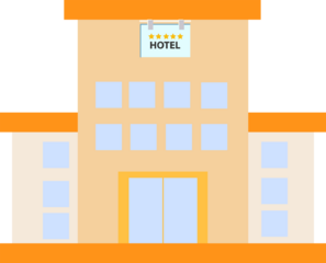 Hotel building icon