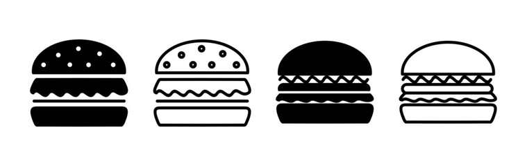 Burger icon vector. hamburger logo icon. fast food icon