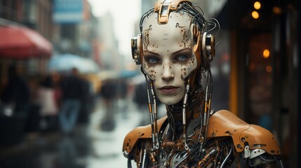 ロボット女性,Generative AI AI画像