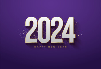 2024 new year celebration by number coloring which is very simple and looks beautiful. vector premium design.
