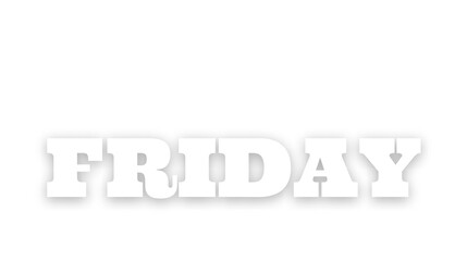 Black Friday sale. White color. Transparent background.	