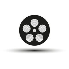 Movie, film reel icon. Vector illustration. EPS 10.