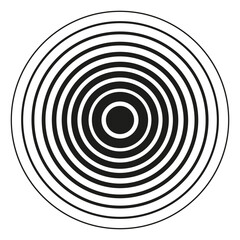 Concentric black lines icon. Vector illustration. EPS 10.