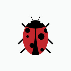 Obraz premium Ladybug Icon. Wildlife Vector. Animal Sign. An Insect Symbol. 