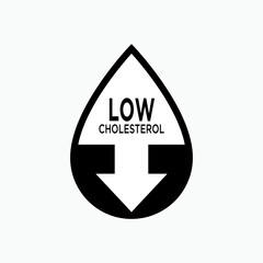Low Cholesterol Icon. Health Parameter Symbol. 