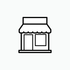 Store Icon. Market, Kiosk. Shop, Outlet Symbol. Applied for Design, Presentation, Website or Apps Elements - Vector.