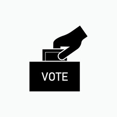 Vote Icon. Ballot Element, Election Symbol - Vector Logo Template.