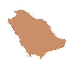 Geographical map of Saudi Arabia