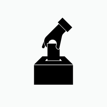 Vote Icon. Ballot Element, Election Symbol - Vector Logo Template.