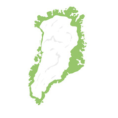 Geographical map of greenland